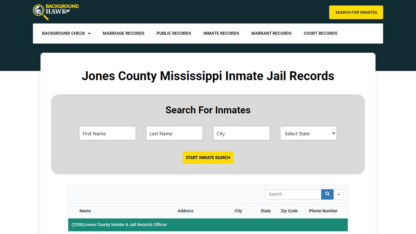 Inmate Jail Records in Jones County , Mississippi